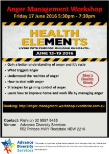 Anger Managment Workshop flyer